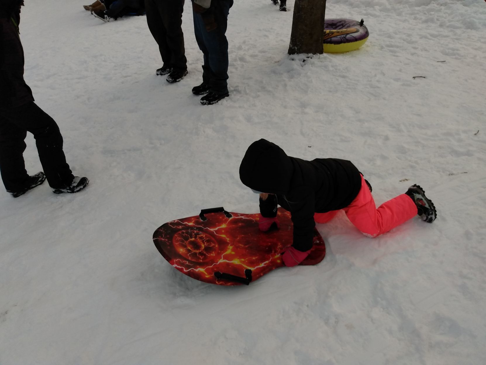 Sledding at WE Valley hill